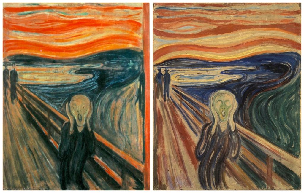 "The Scream": painted variants